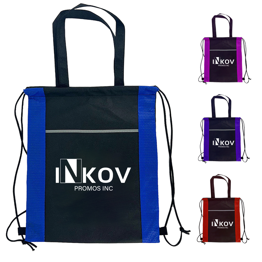 Sustainable Non-Woven Drawstring Bag with Optional Handles