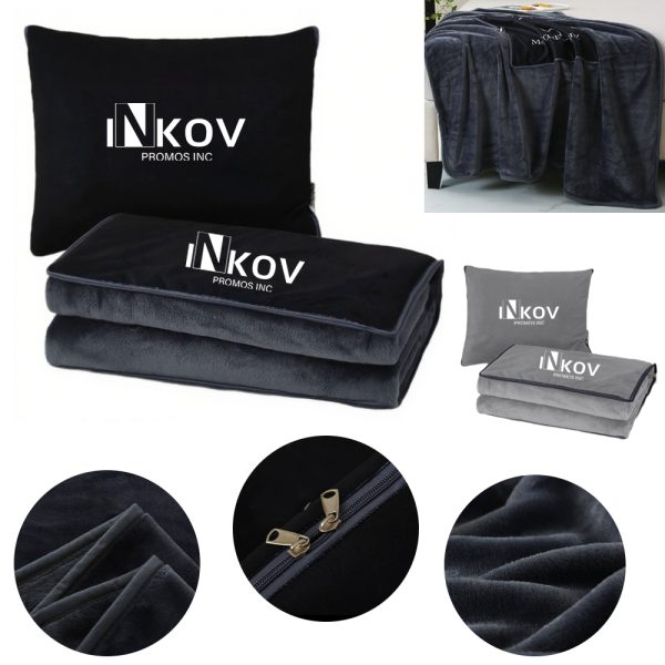 Versatile Fleece Travel Pillow and Blanket Combo