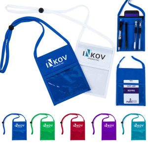 Durable Polyester Neck Wallet with Adjustable Lanyard