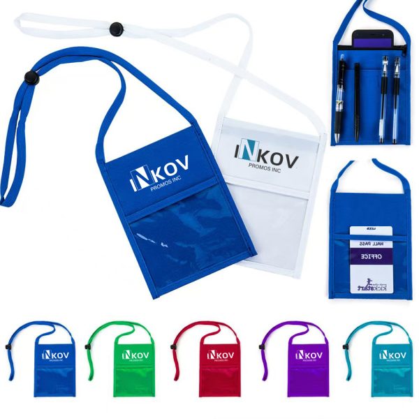 Durable Polyester Neck Wallet with Adjustable Lanyard