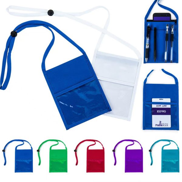 Durable Polyester Neck Wallet with Adjustable Lanyard - Image 2