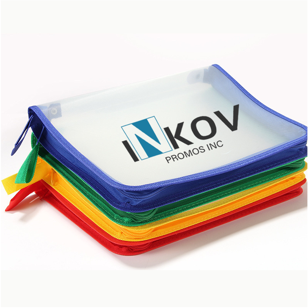 Durable Transparent A4 Document Organizer with Zipper