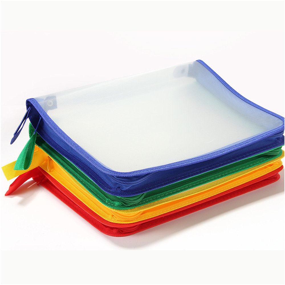 Durable Transparent A4 Document Organizer with Zipper - Image 2