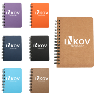 Compact Eco-Friendly Kraft Paper Notepad with Coil Binding