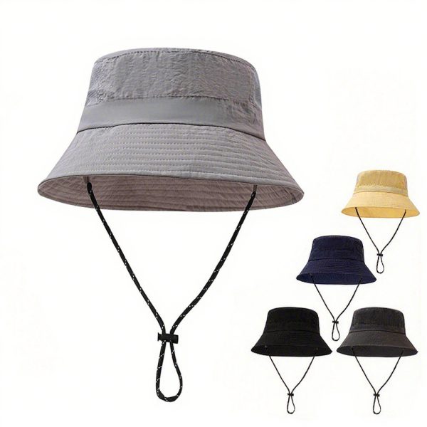 Lightweight Quick-Dry Sun Protection Hat with Pocket - Image 2